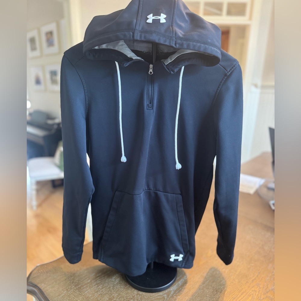 Under Armour Navy Hoodie with White Accents